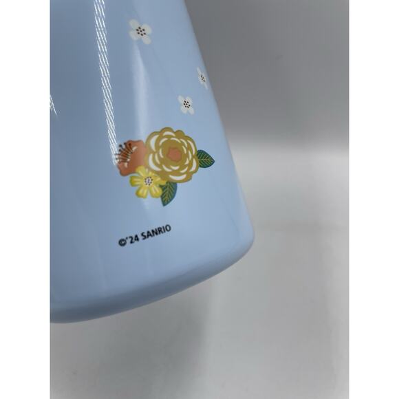 Zak Designs Hello Kitty 16oz Insulated Tumbler W/ Straw & Lid Blue Floral NEW - Picture 2 of 7